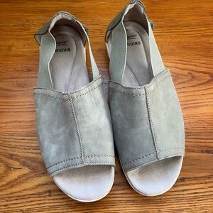 Earth Origins Sage Green Leather Sandals